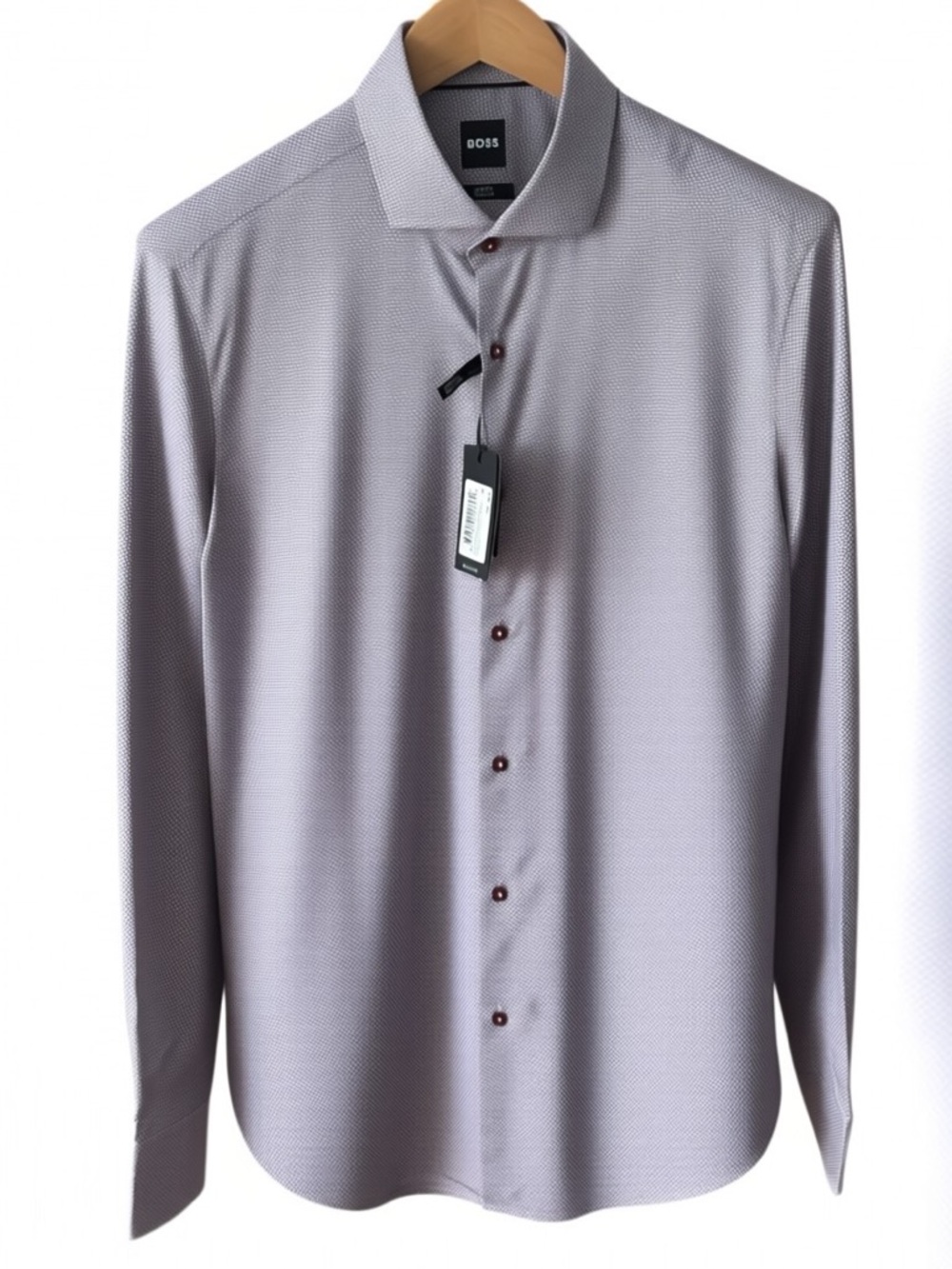 NWT BOSS Hugo Boss Hank Slim Fit Stretch Shirt 16.5 42
